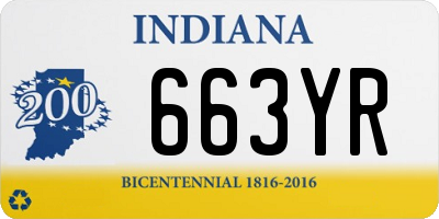 IN license plate 663YR