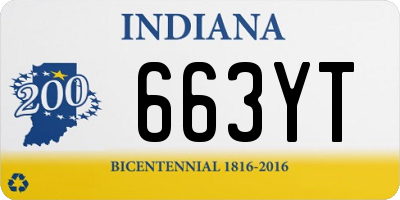 IN license plate 663YT