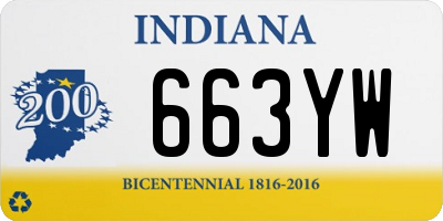 IN license plate 663YW