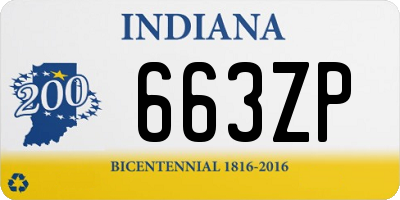 IN license plate 663ZP