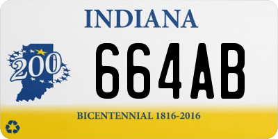 IN license plate 664AB