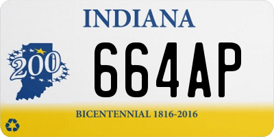 IN license plate 664AP