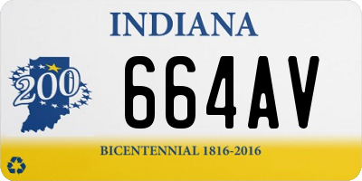 IN license plate 664AV