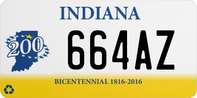 IN license plate 664AZ