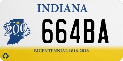 IN license plate 664BA