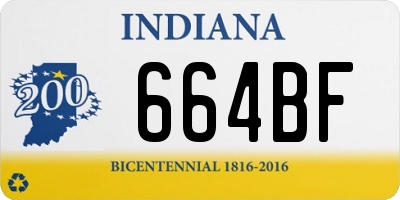 IN license plate 664BF