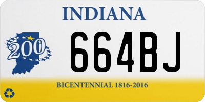 IN license plate 664BJ