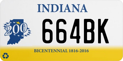 IN license plate 664BK