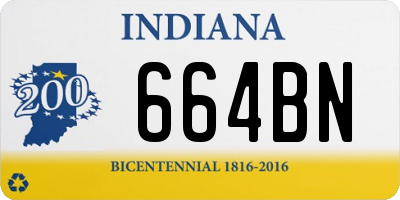 IN license plate 664BN