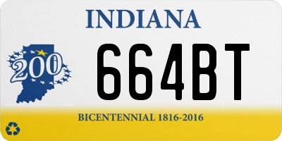 IN license plate 664BT