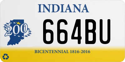 IN license plate 664BU