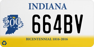 IN license plate 664BV