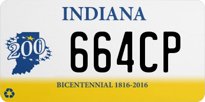 IN license plate 664CP