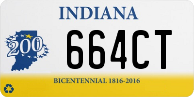 IN license plate 664CT