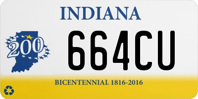 IN license plate 664CU