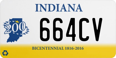 IN license plate 664CV