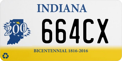 IN license plate 664CX