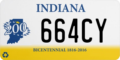 IN license plate 664CY