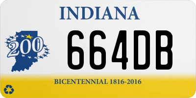 IN license plate 664DB