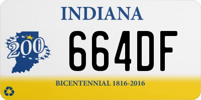 IN license plate 664DF