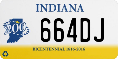 IN license plate 664DJ