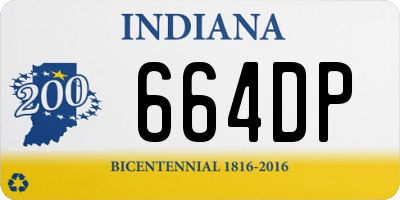 IN license plate 664DP