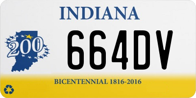 IN license plate 664DV
