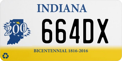 IN license plate 664DX