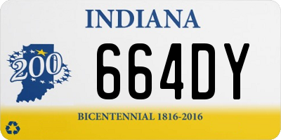 IN license plate 664DY