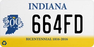 IN license plate 664FD