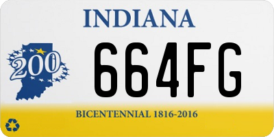 IN license plate 664FG