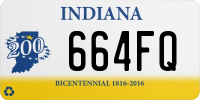 IN license plate 664FQ