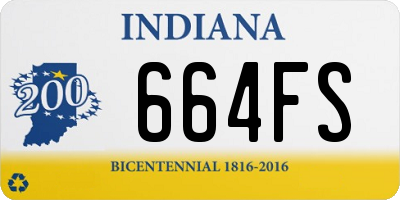 IN license plate 664FS
