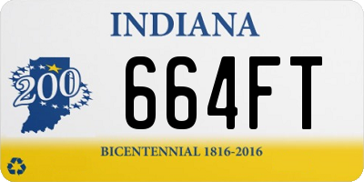 IN license plate 664FT