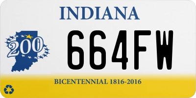 IN license plate 664FW