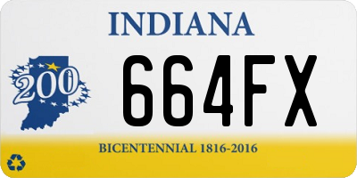 IN license plate 664FX