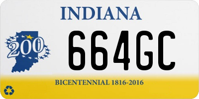 IN license plate 664GC