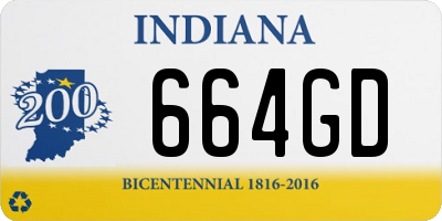 IN license plate 664GD