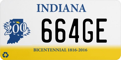 IN license plate 664GE