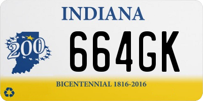 IN license plate 664GK