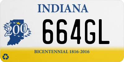 IN license plate 664GL