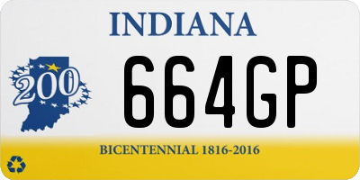 IN license plate 664GP