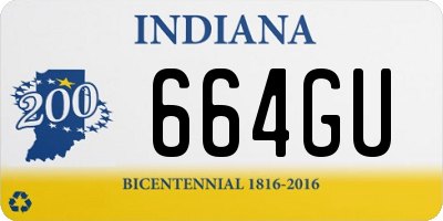 IN license plate 664GU