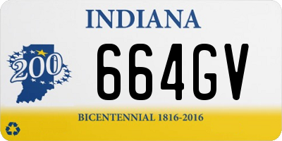 IN license plate 664GV