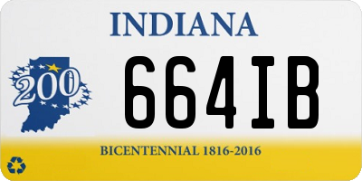 IN license plate 664IB