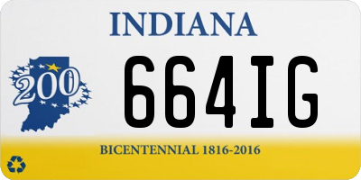 IN license plate 664IG