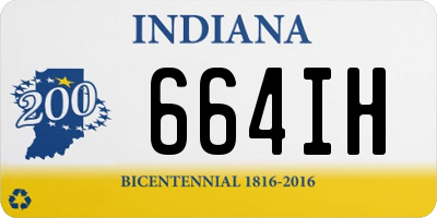 IN license plate 664IH