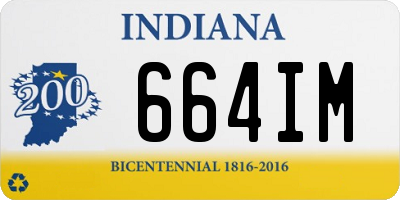IN license plate 664IM