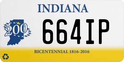 IN license plate 664IP