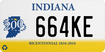 IN license plate 664KE